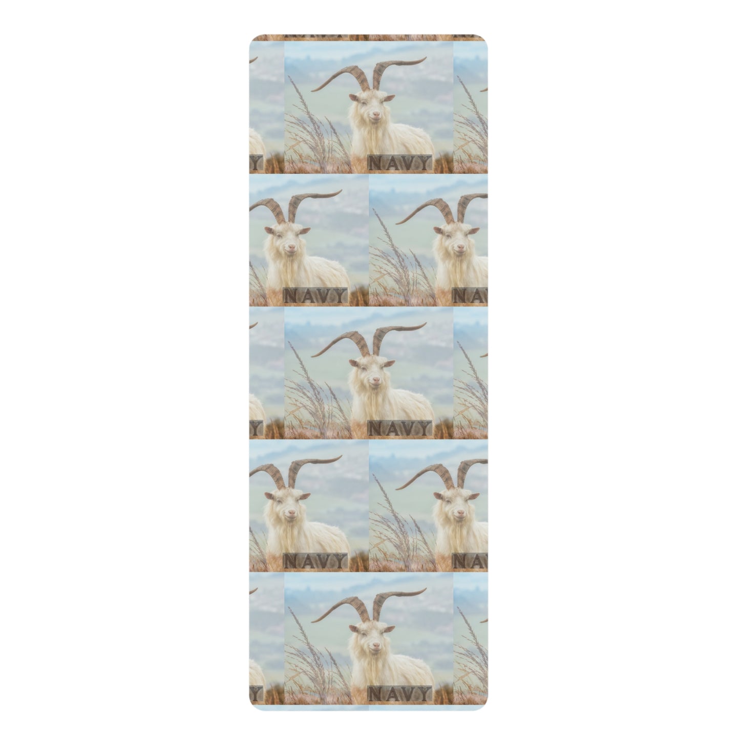 Eco-Friendly Yoga Mat with Naval Academy Goat Design