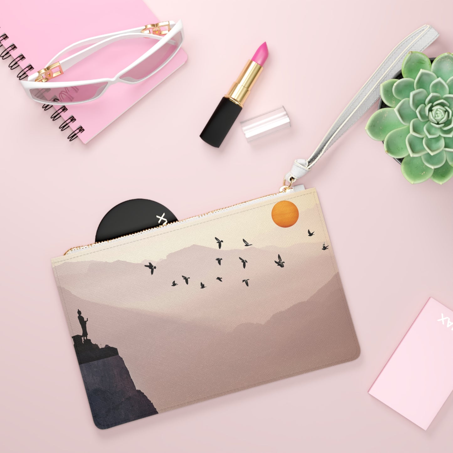 Zen Clutch Bag - Peaceful Sunset Design