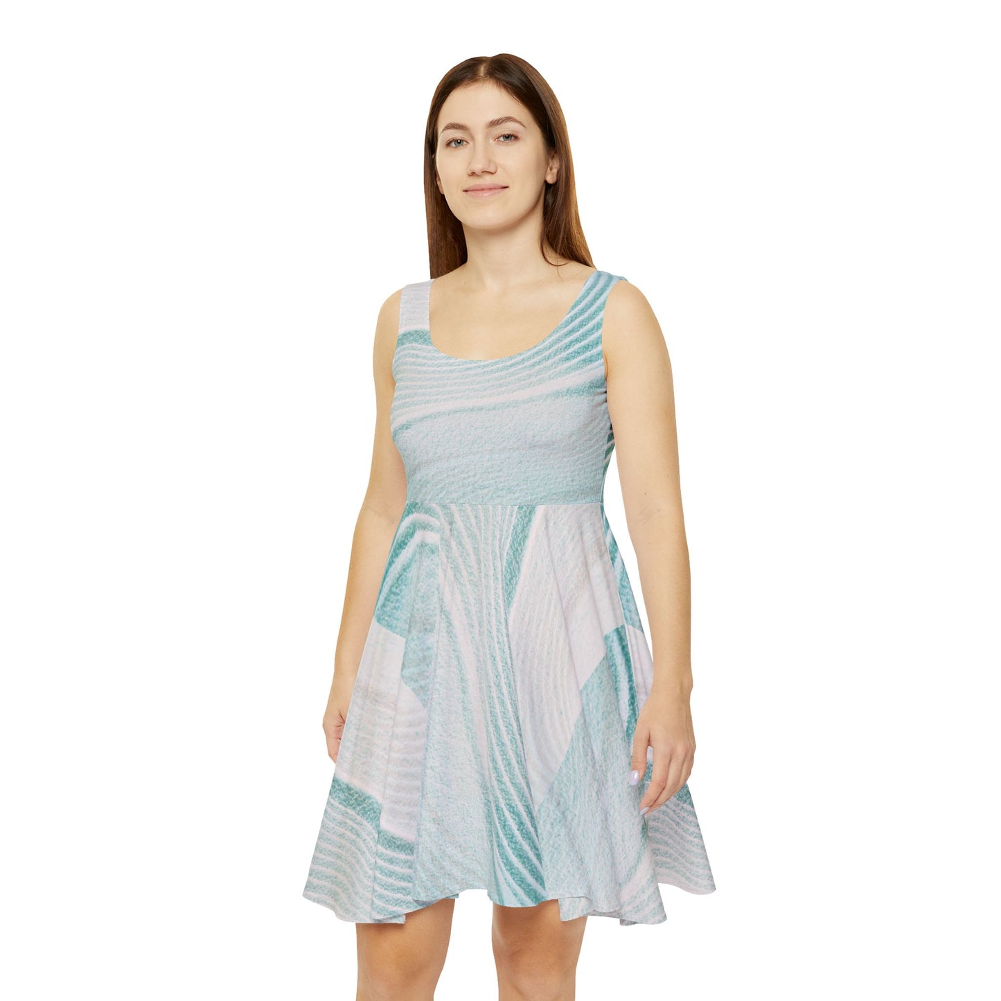 Waves of Serenity Women's Skater Dress - Stylish Summer Vibes