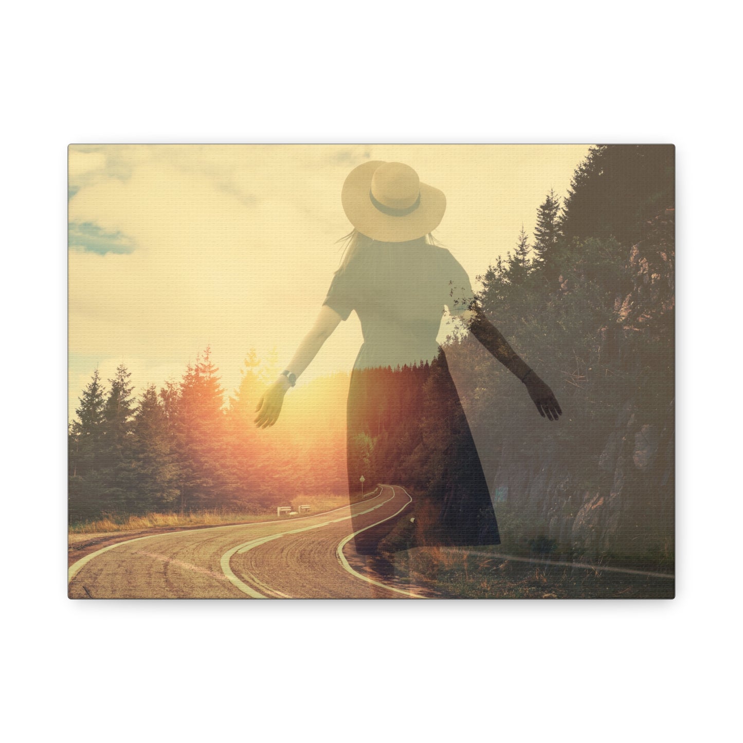 Inspirational Matte Canvas Wall Art - Road to Freedom - 1.25" Stretched Print