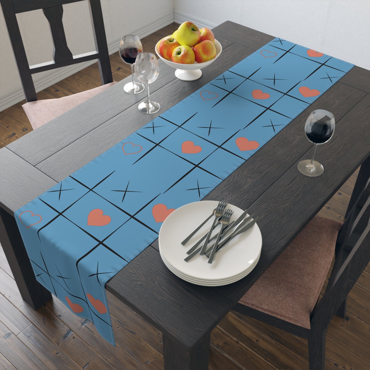 Playful Hearts Table Runner - Fun Cotton & Poly Home Decor