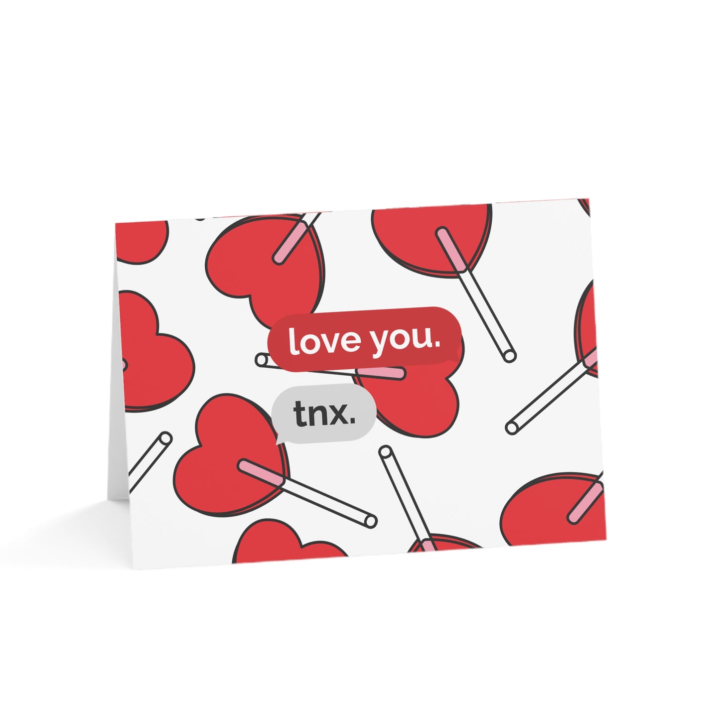Heart Lollipop Greeting Cards – Set of 1, 10, 30, or 50pcs – Perfect for Love Notes & Thank You Messages