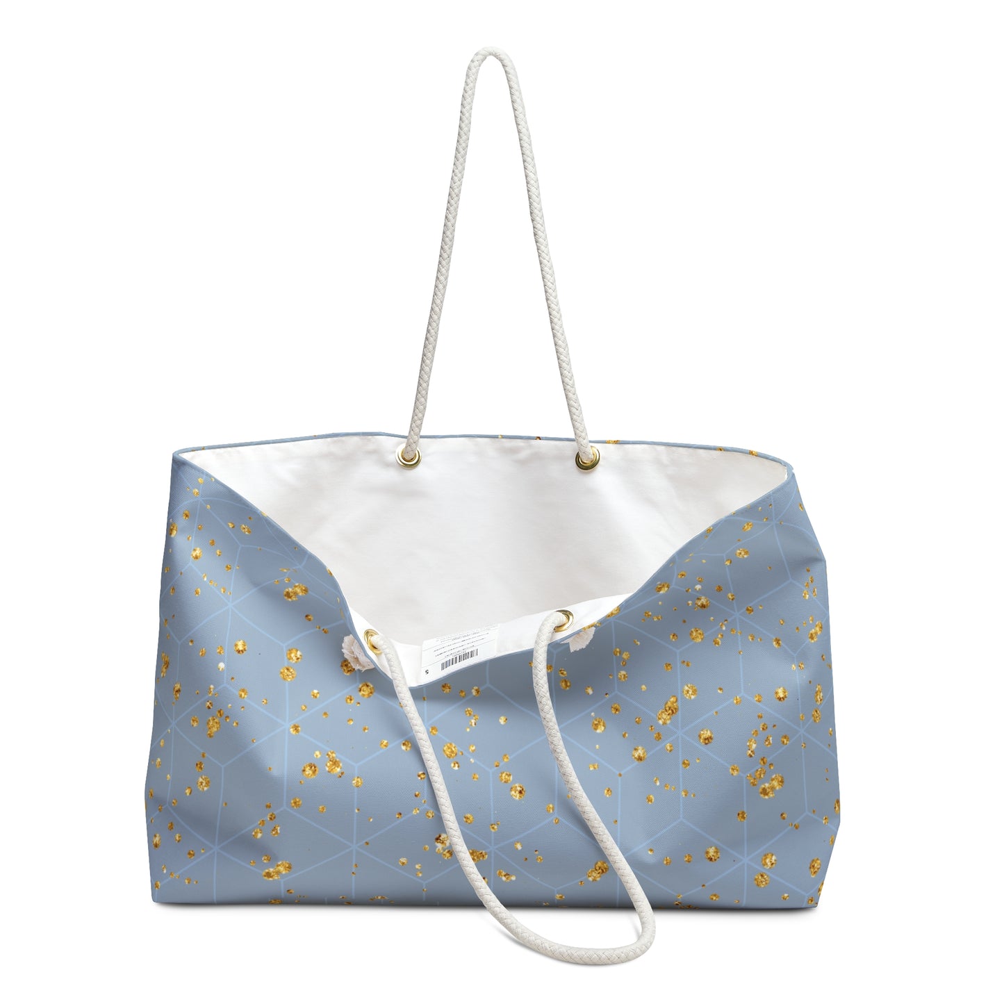 Elegant Gold Geometric Weekender Bag for Travel and Getaways
