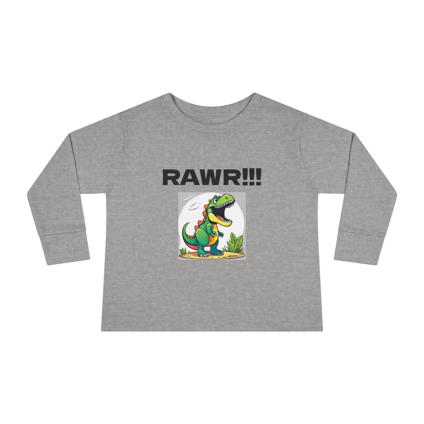 Cute Dinosaur Toddler Long Sleeve Tee, Kids Dinosaur Shirt, RAWR T-Shirt for Toddlers, Baby Gift, Playdate Apparel