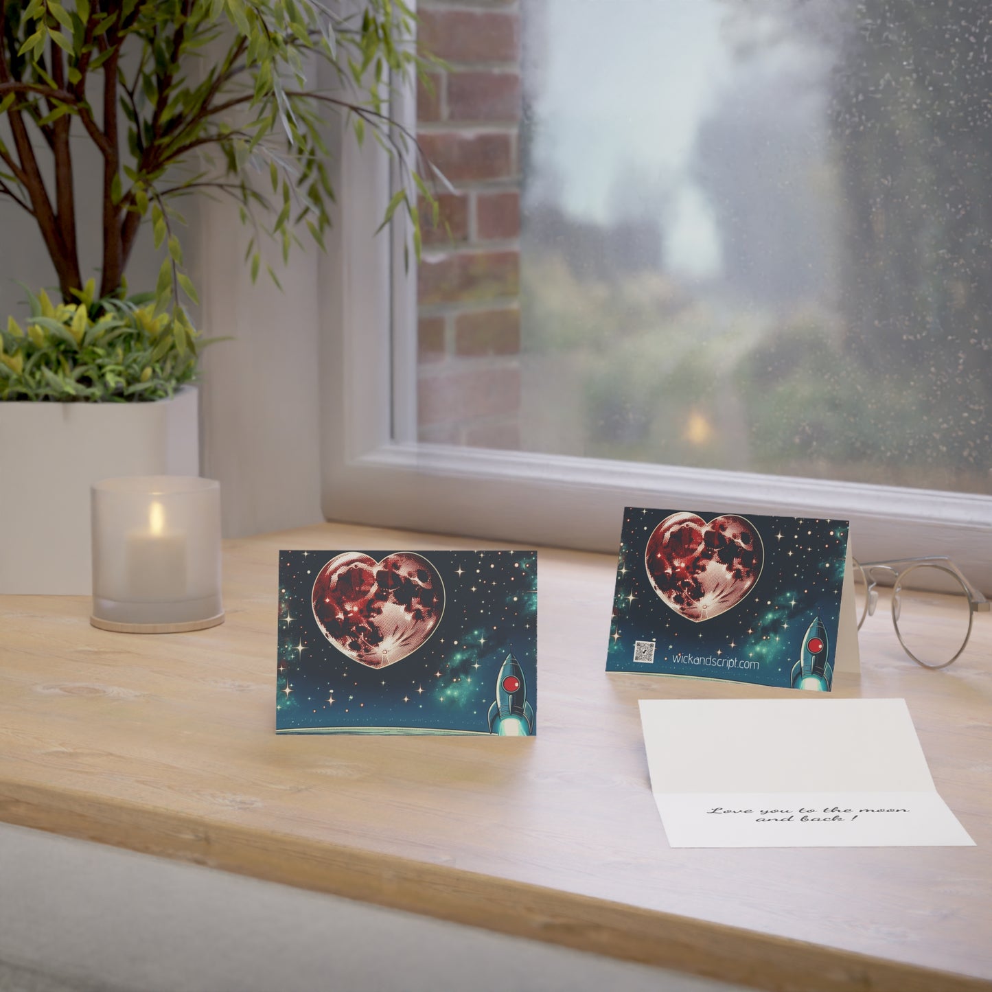 Greeting Cards - I Love You to the Moon and Back - 1,10,30 or 50pcs