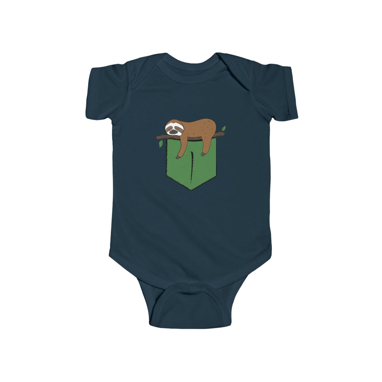 Cute Sloth Pocket Infant Bodysuit – Adorable Baby Onesie for Playful Moments