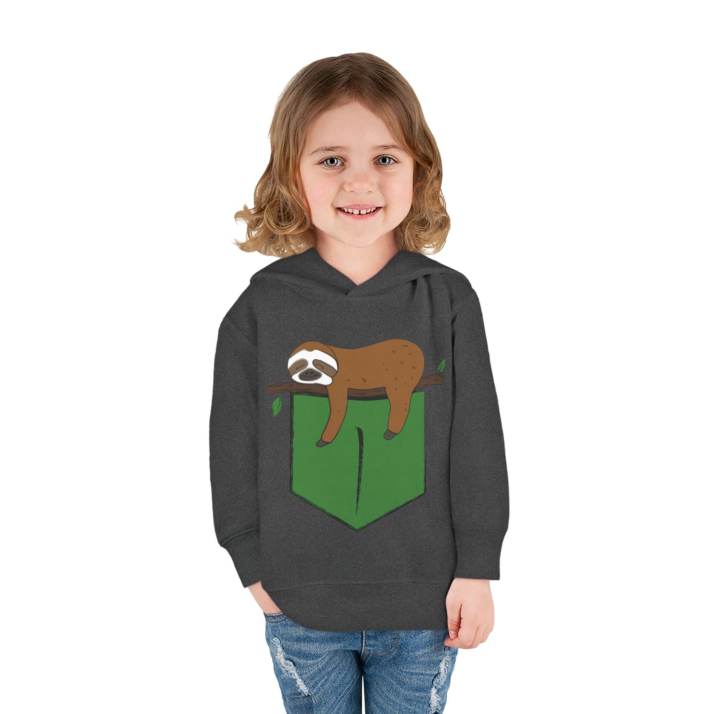 Cute Sloth Toddler Pullover Fleece Hoodie