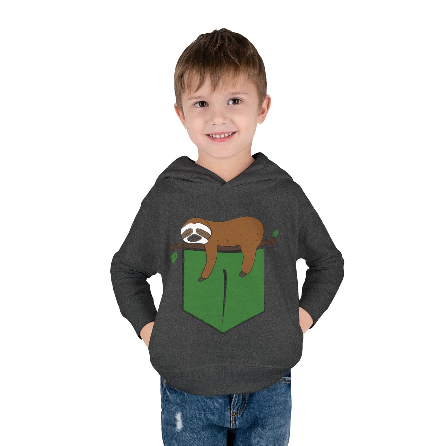 Cute Sloth Toddler Pullover Fleece Hoodie