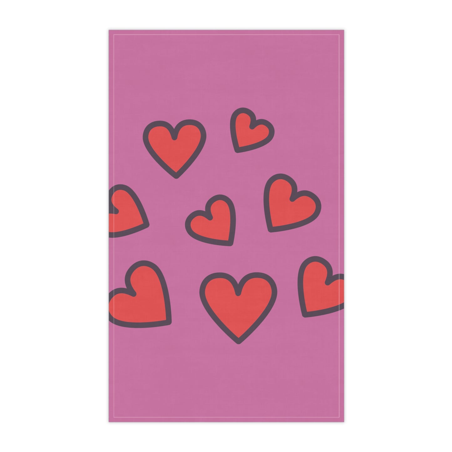 Love Heart Cotton & Poly Tea Towels - Perfect for Gifts & Home Decor