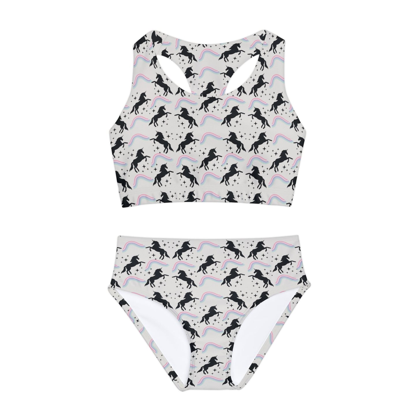 Unicorn Rainbow Girls Two Piece Swimsuit