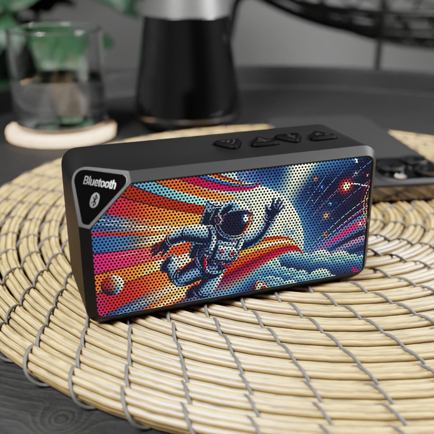 Bluetooth Speaker - Galaxy Explorer Colorful Astronaut Design