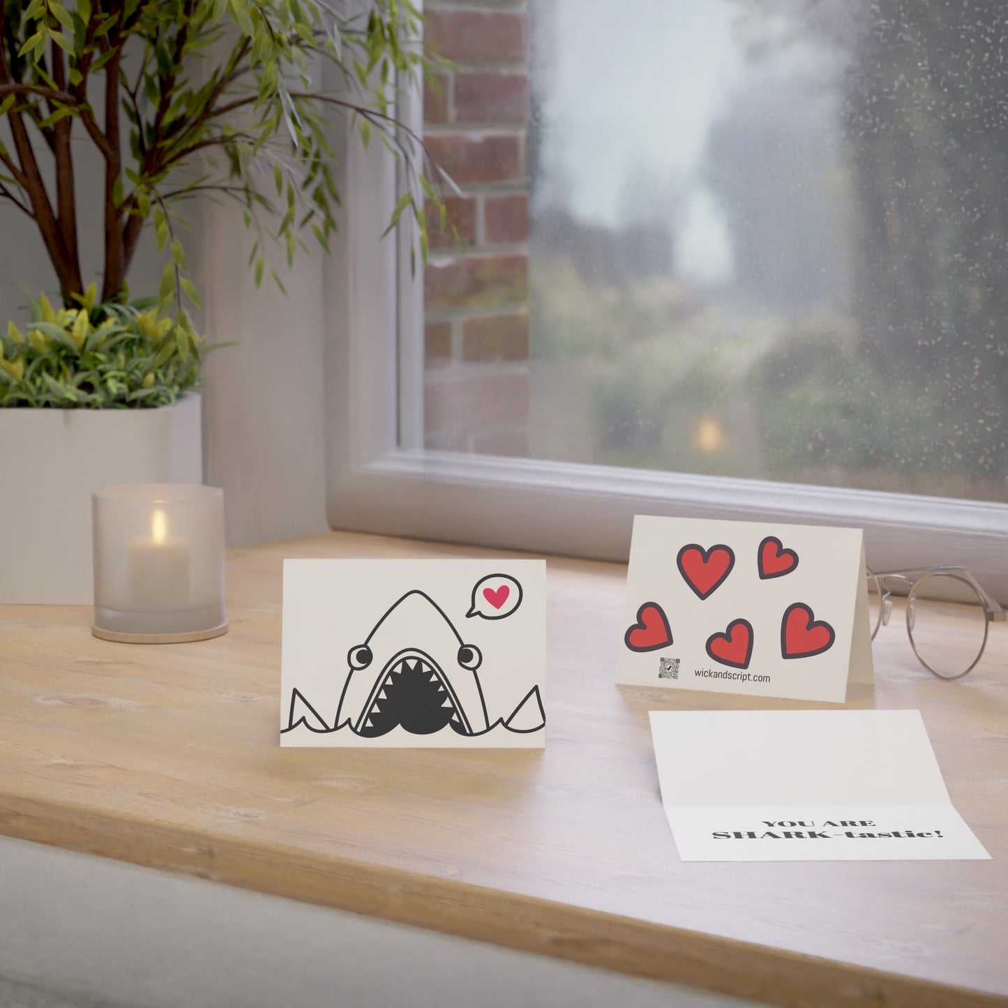 Greeting Cards - Shark Love Card (1, 10, 30, and 50pcs)