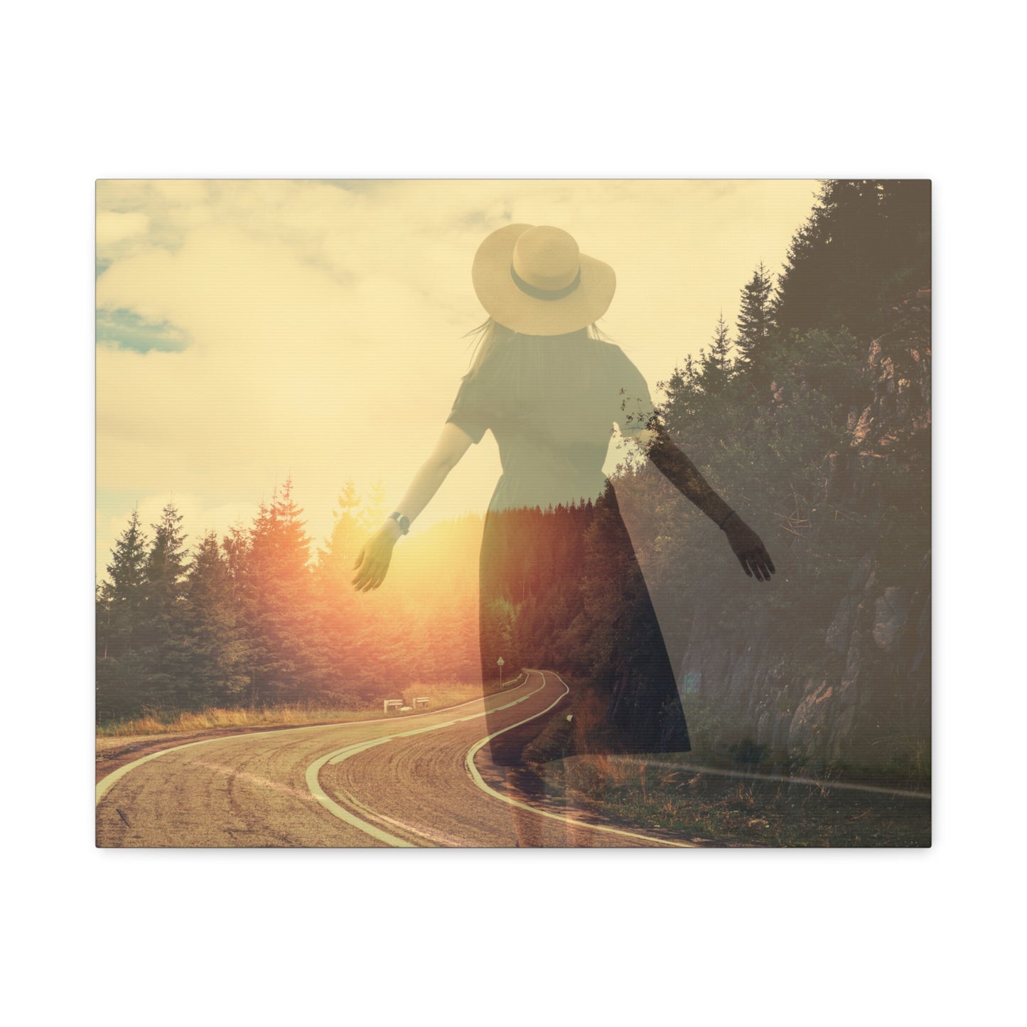 Inspirational Matte Canvas Wall Art - Road to Freedom - 1.25" Stretched Print