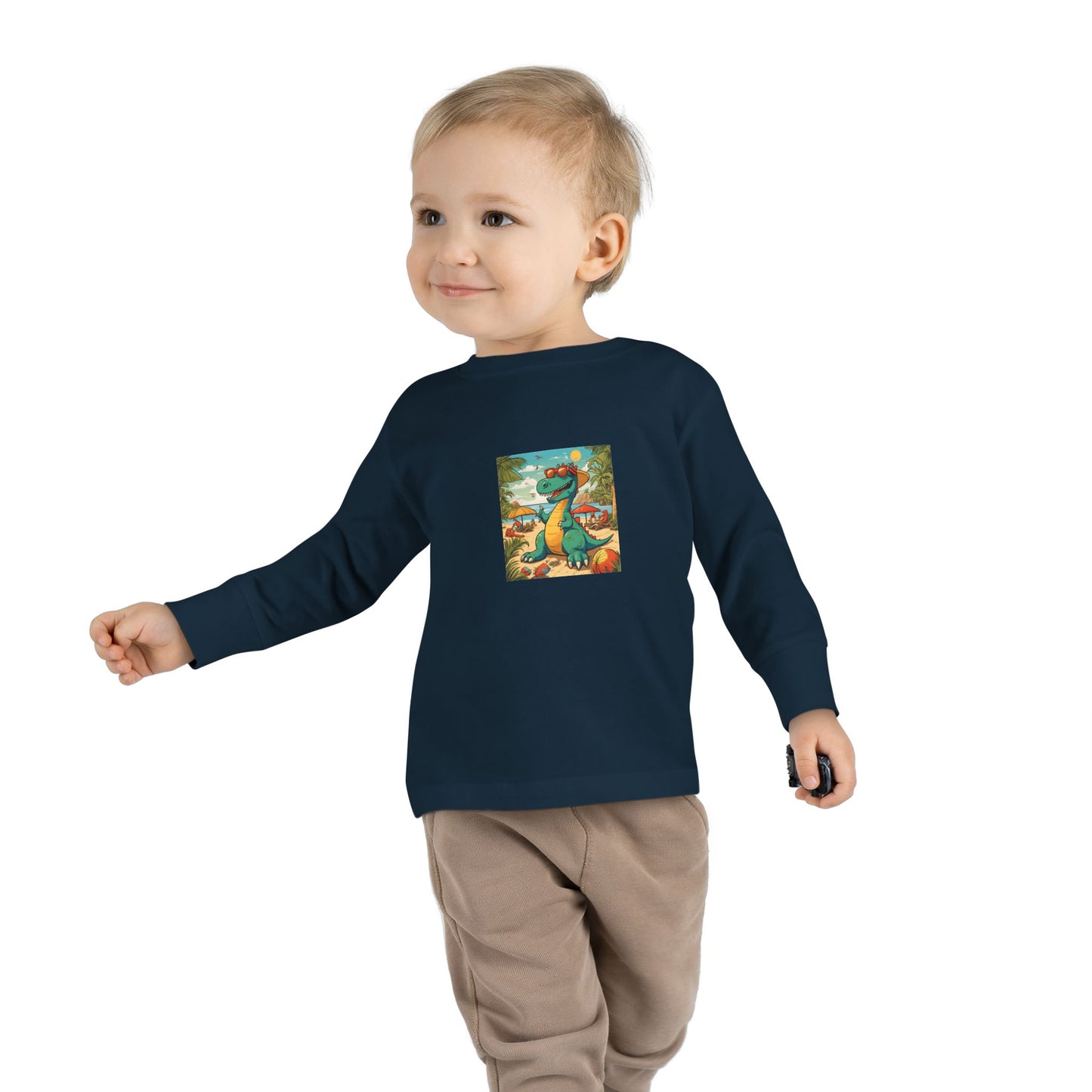 Dinosaur Toddler Tee, Cute Kids Dino Shirt for Playdates, Everyday Wear, Fun Graphic Tee, Long Sleeve Shirt for Toddlers