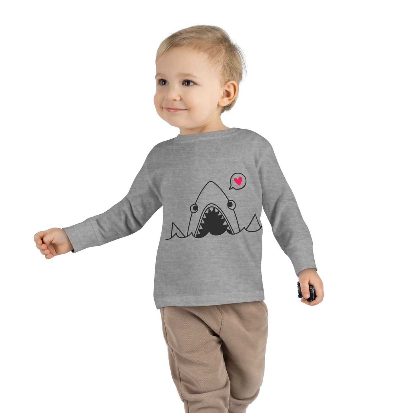 Cute Shark Toddler Long Sleeve Tee - Perfect for Little Ocean Lovers