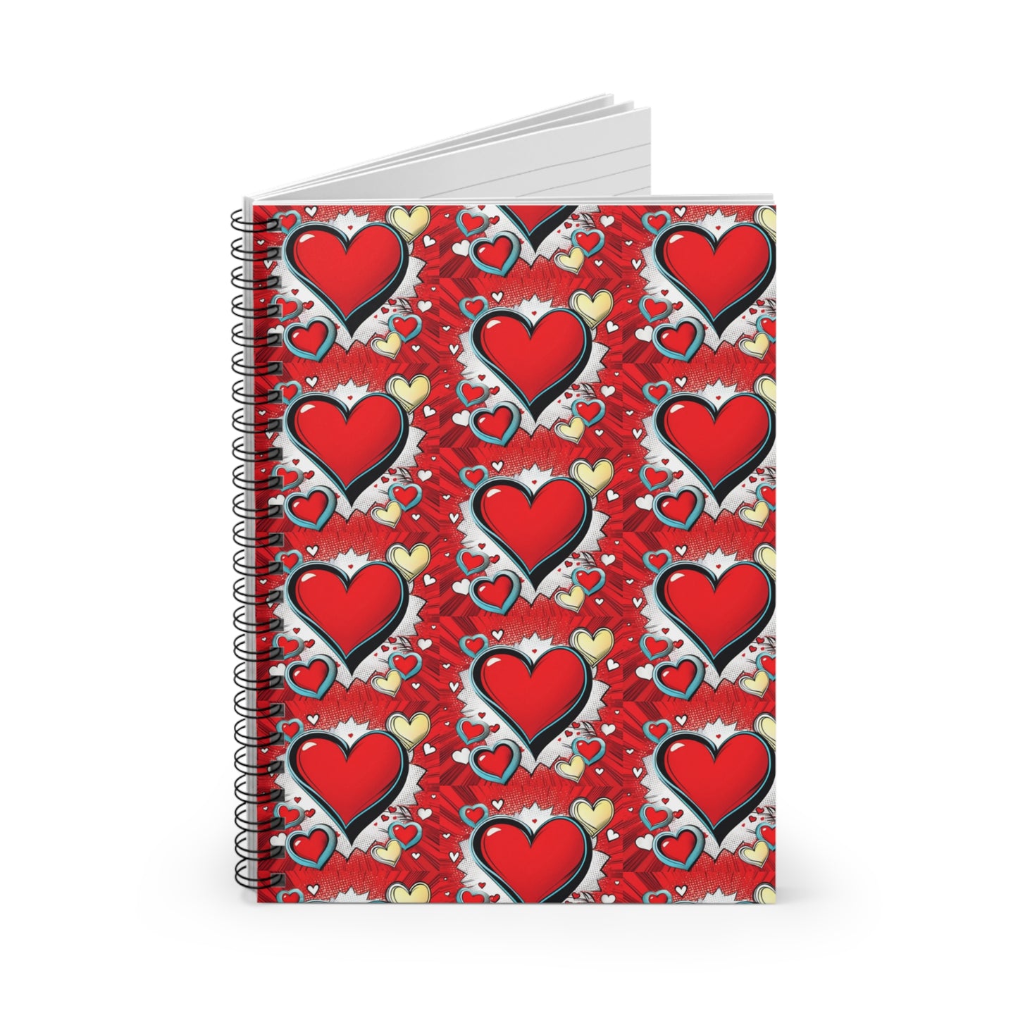 Romantic Spiral Notebook - Sweet Heart Design
