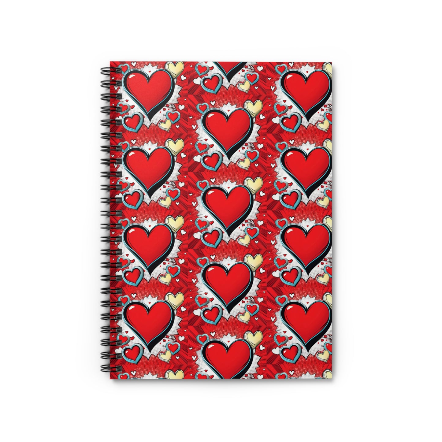 Romantic Spiral Notebook - Sweet Heart Design