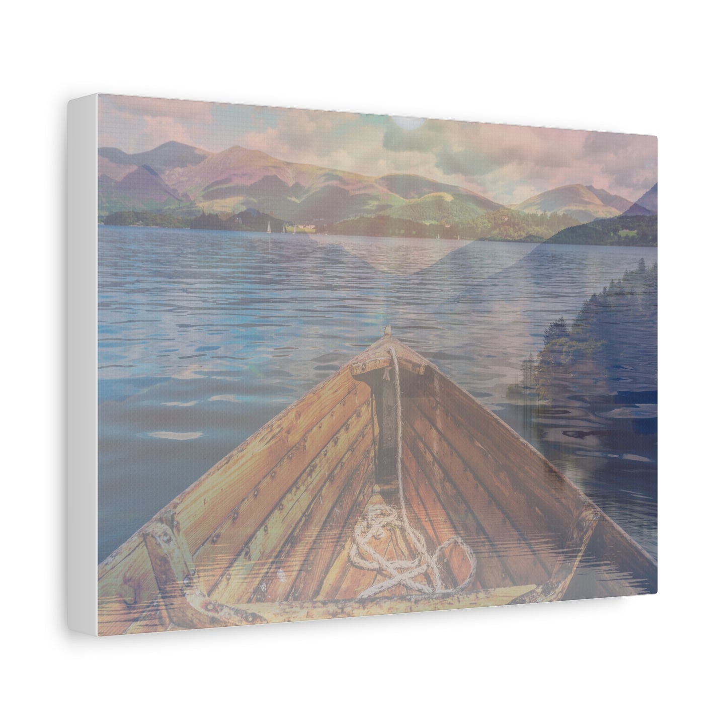 Scenic Landscape Canvas Wall Art - Boating Serenity Décor