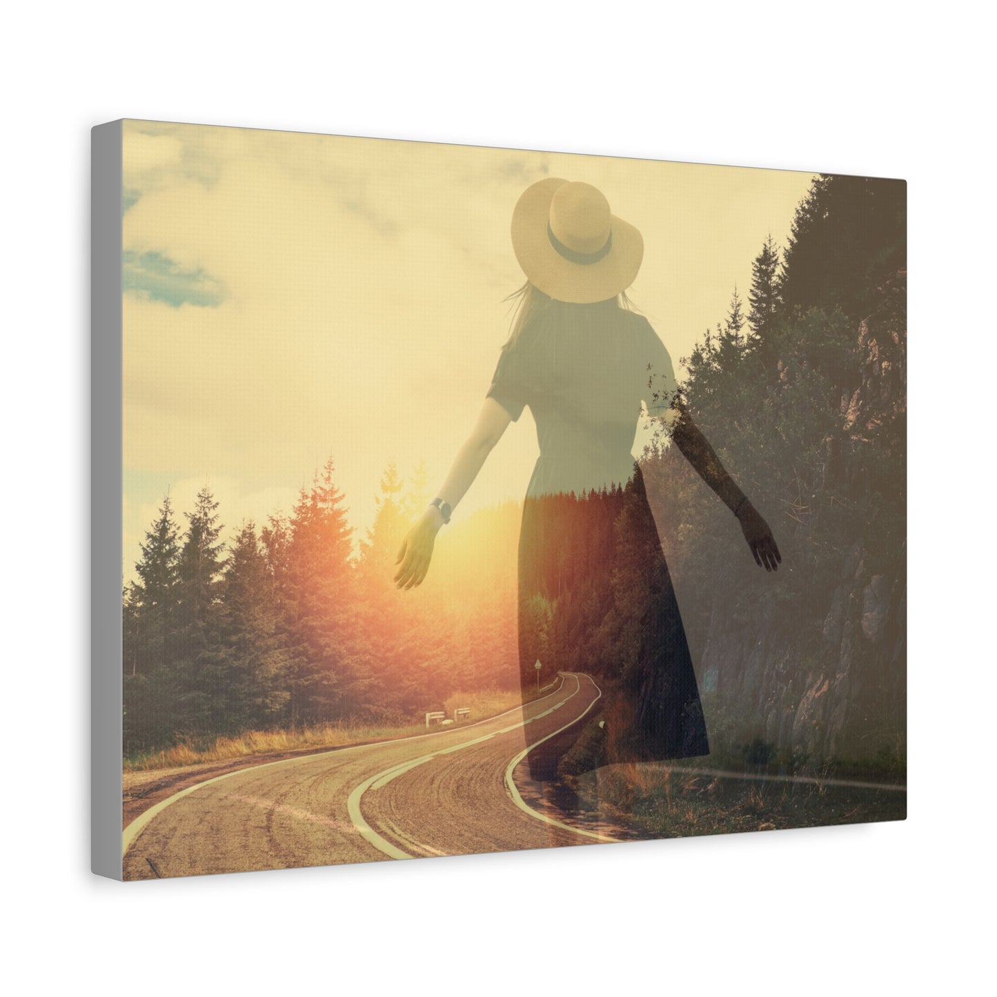 Inspirational Matte Canvas Wall Art - Road to Freedom - 1.25" Stretched Print