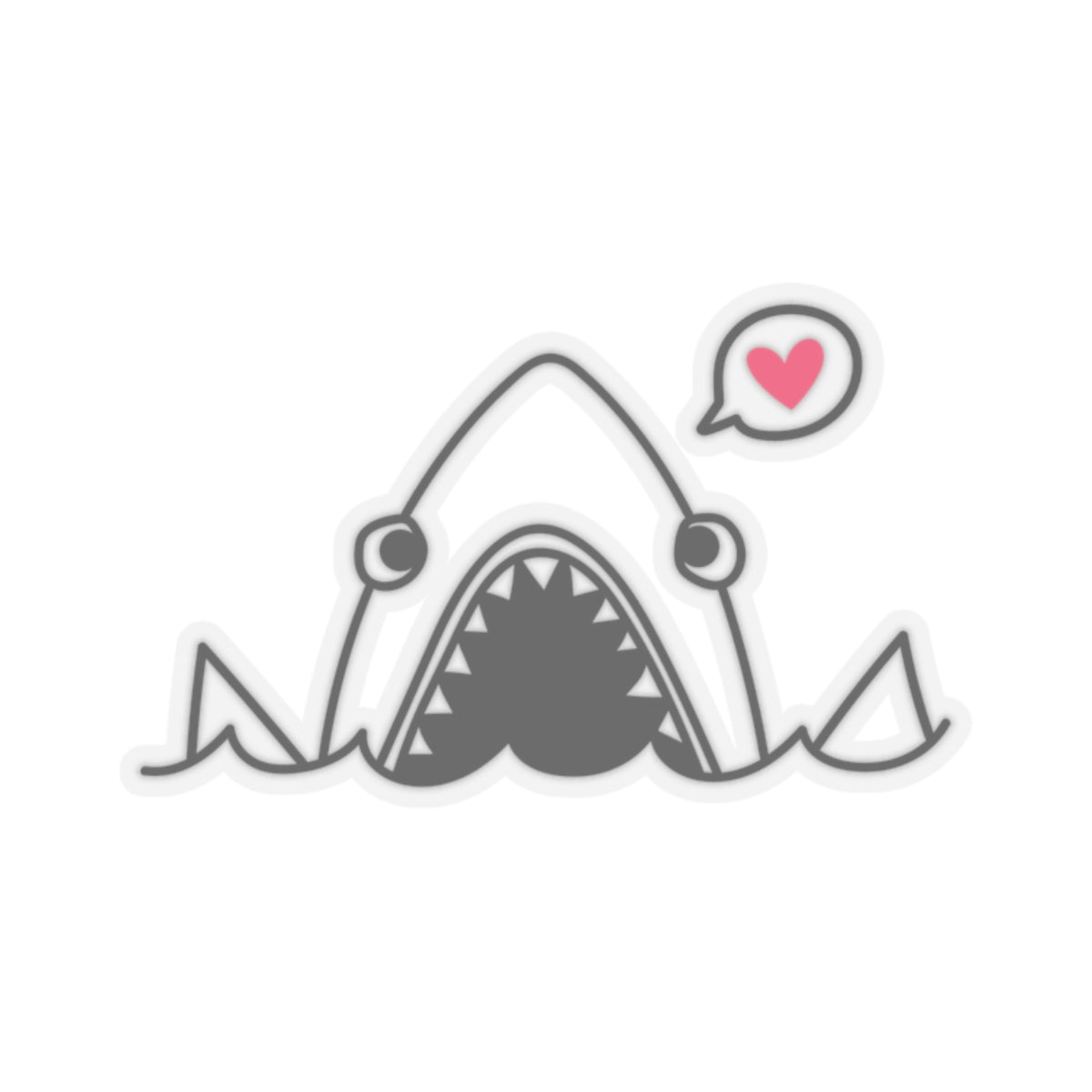 Cute Shark Kiss-Cut Stickers - Perfect for Laptops and Water Bottles