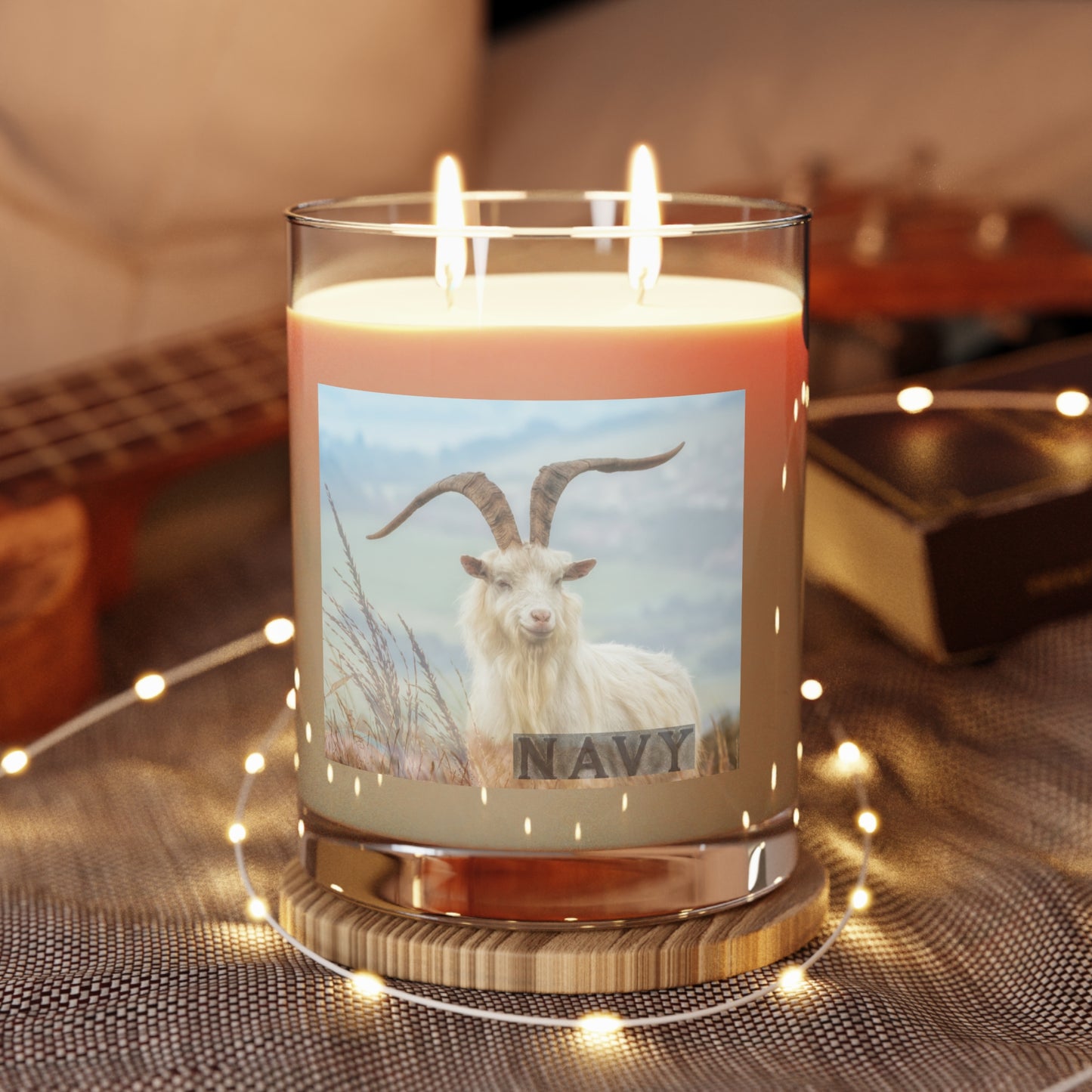 Naval Academy Goat Candle - 11oz Full Glass for Relaxation and Home Decor