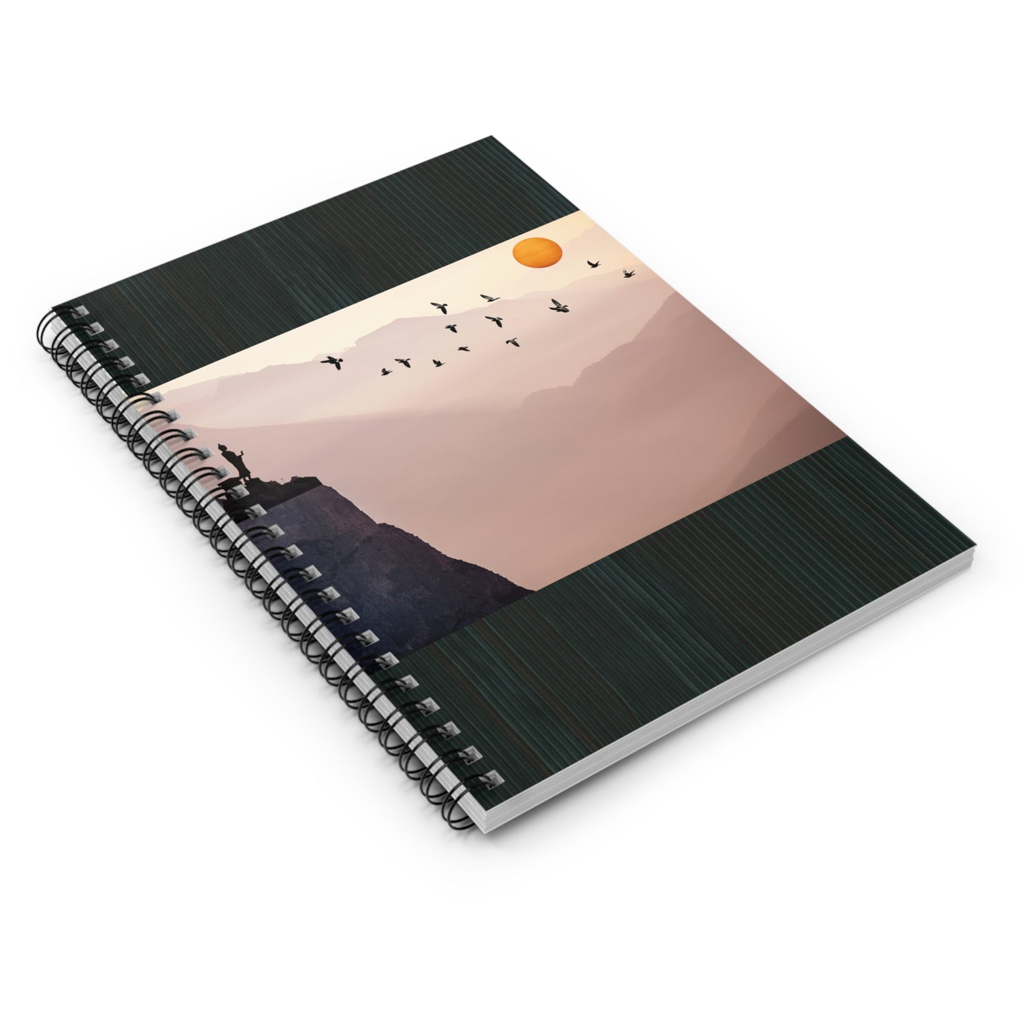 Zen Landscape Notebook - Ruled Line Spiral Journal for Creative Minds