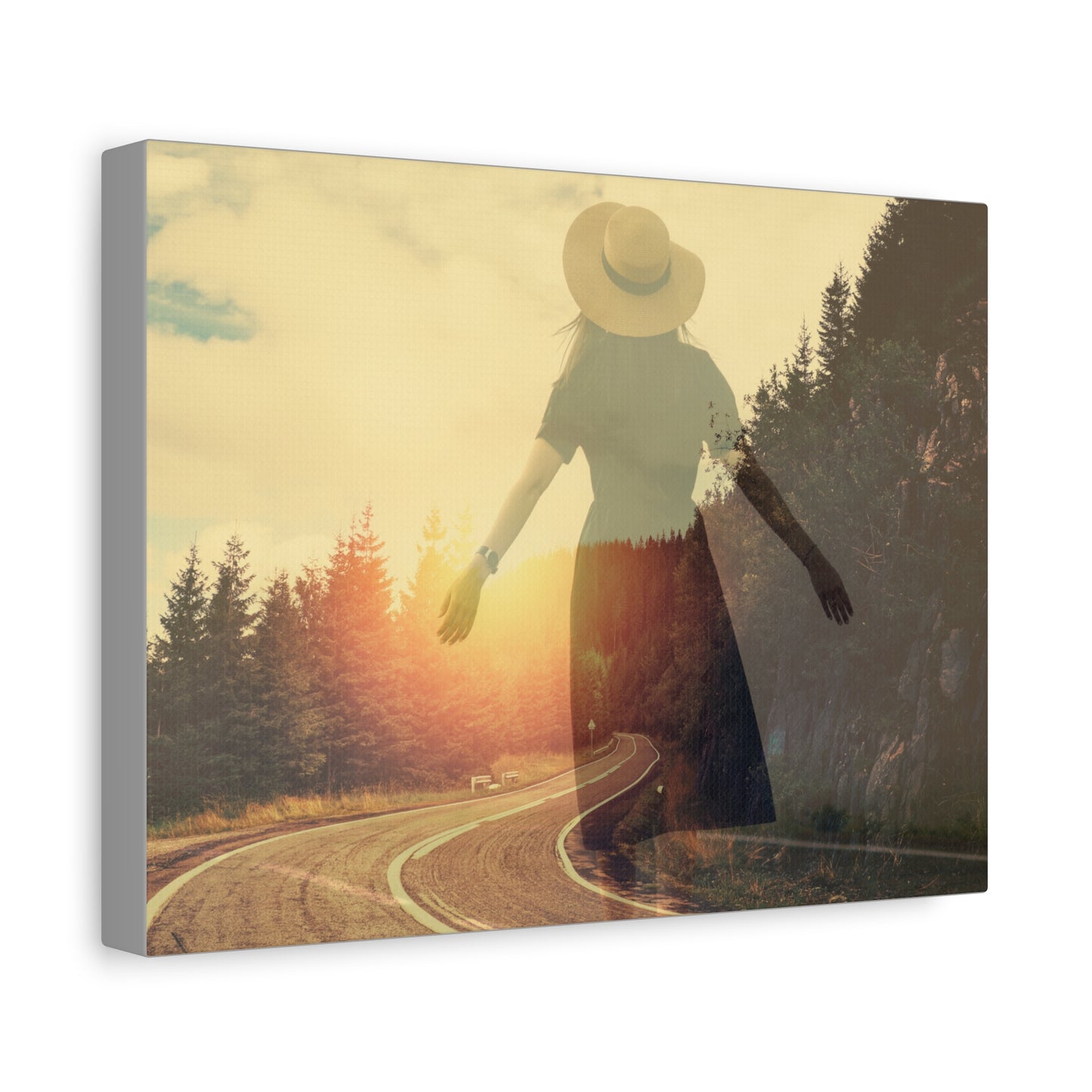 Inspirational Matte Canvas Wall Art - Road to Freedom - 1.25" Stretched Print