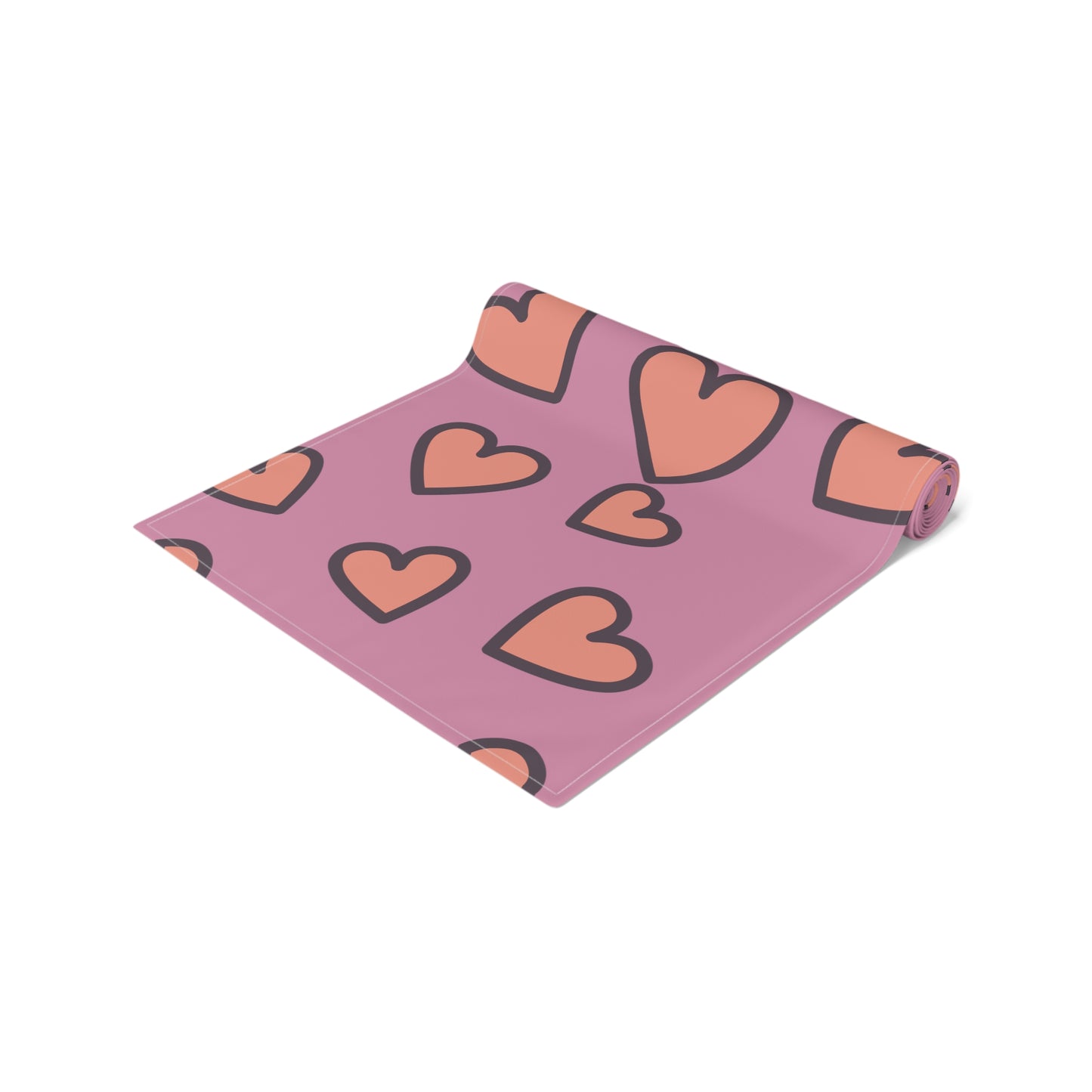 Heart-Patterned Table Runner for Romantic Occasions