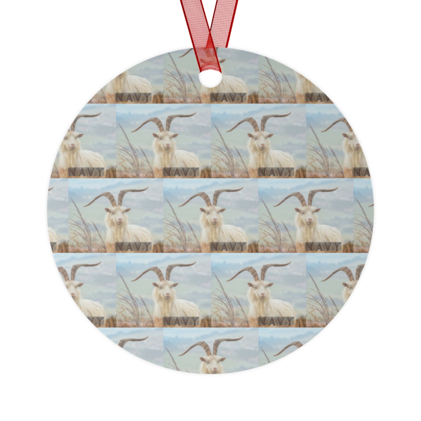 Naval Academy Goat Theme Metal Ornament