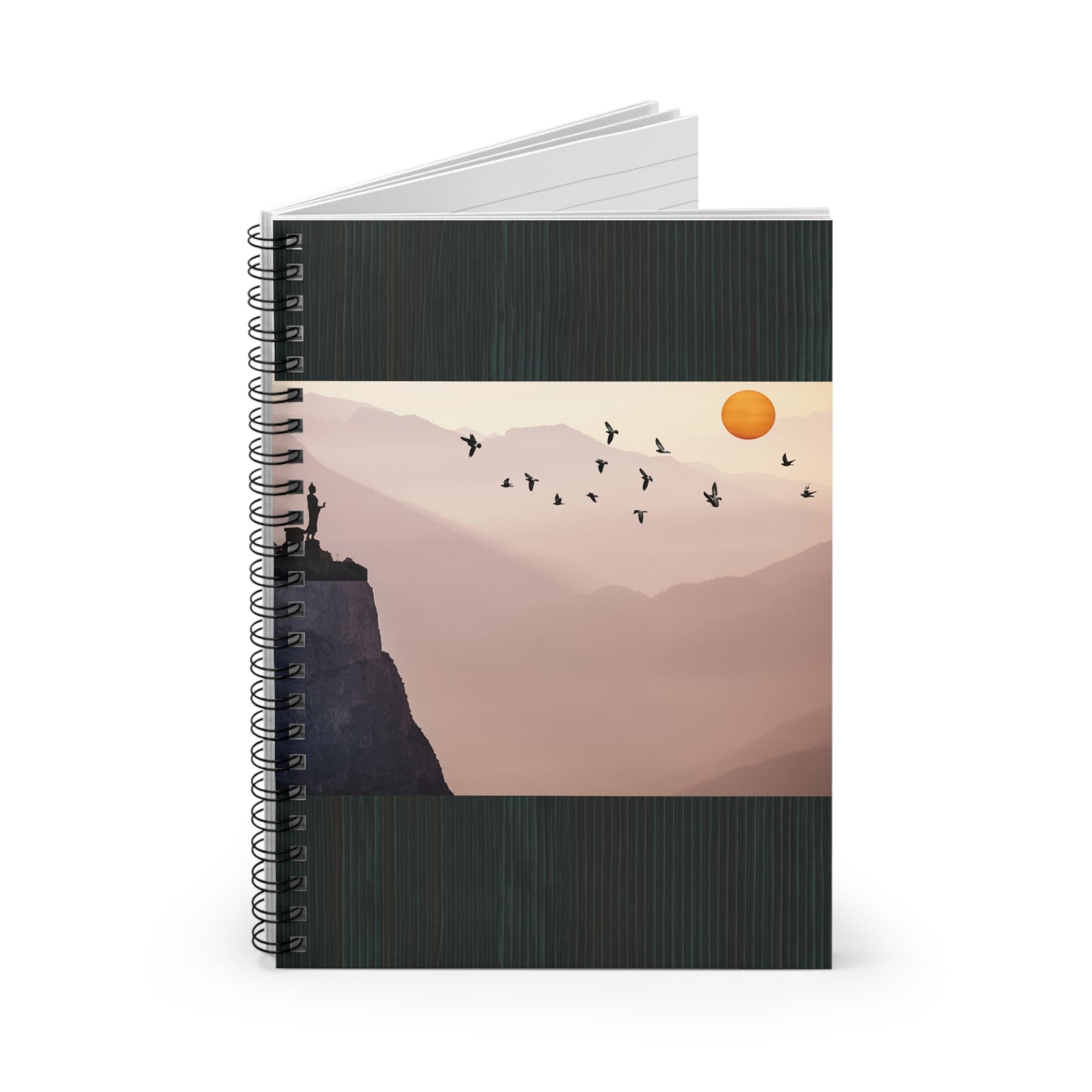 Zen Landscape Notebook - Ruled Line Spiral Journal for Creative Minds