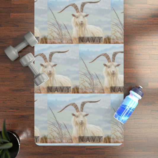 Eco-Friendly Yoga Mat with  Naval Academy Goat Design
