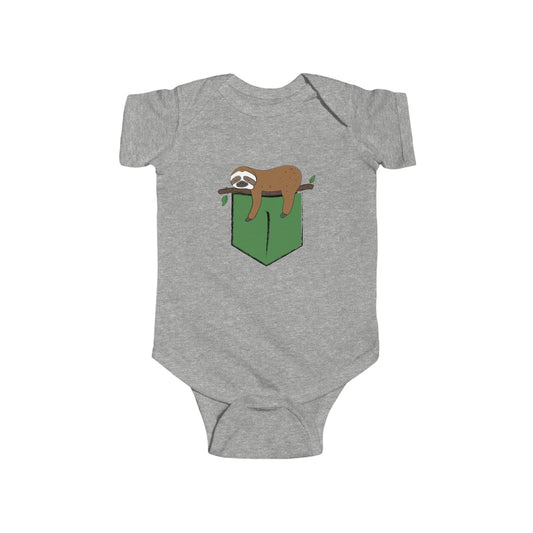 Cute Sloth Pocket Infant Bodysuit – Adorable Baby Onesie for Playful Moments