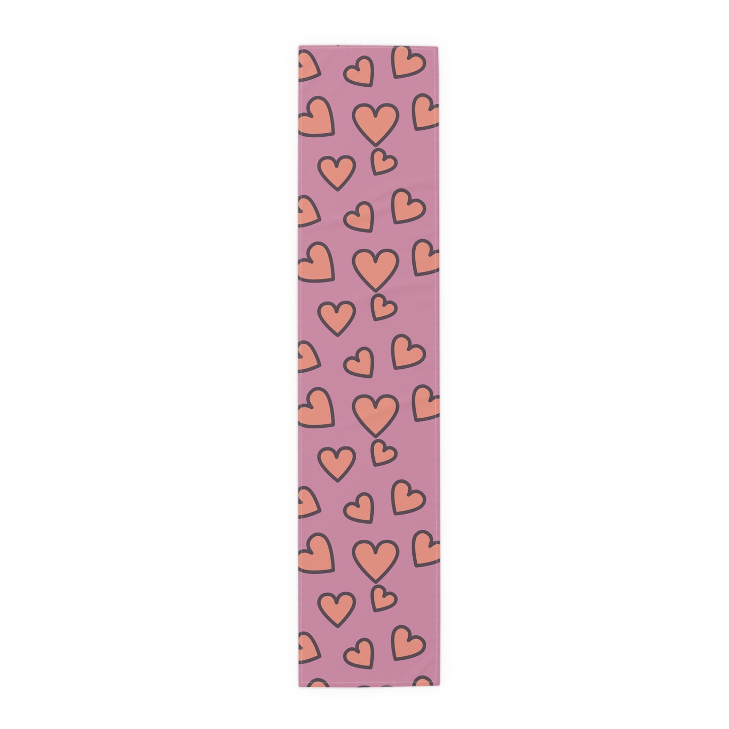 Heart-Patterned Table Runner for Romantic Occasions
