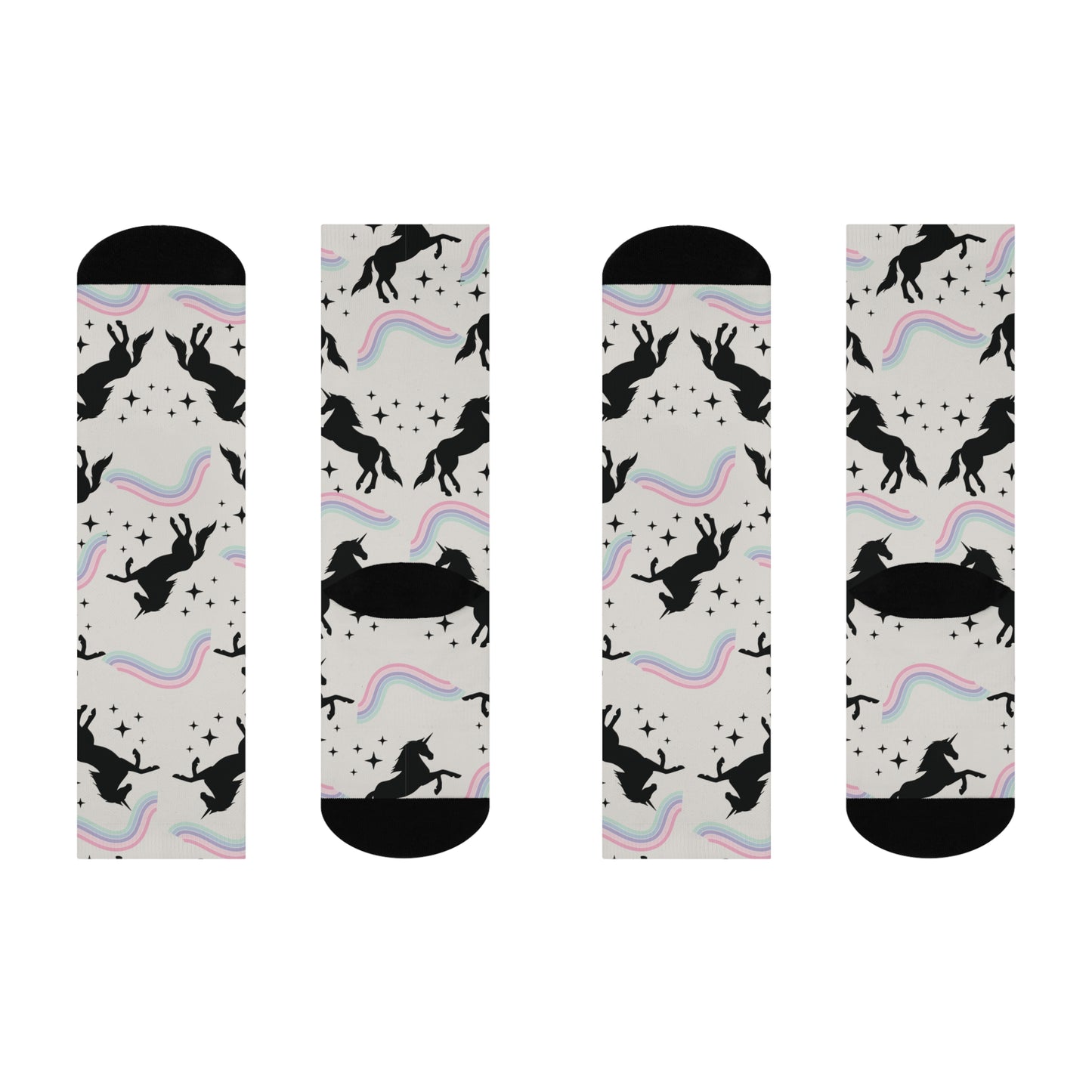 Whimsical Unicorn Cushioned Crew Socks - Cozy Fun for All Ages